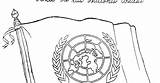 Para Onu Colorear Nations United La Bandera Coloring Flag Pages sketch template