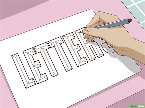 draw block letters step  step  drawing tutorials