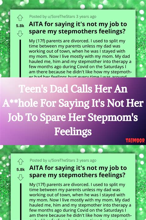 teen s dad calls her an a hole for saying it s not her job to spare her