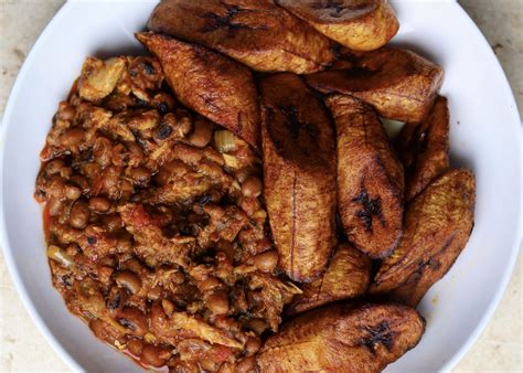 fried plantain  beans