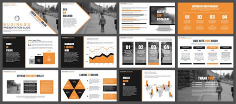 business powerpoint   infographics  vector art