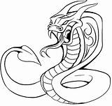 Cobra Coloring Pages King Snake Drawing Viper Kids Snakes Color Evil Cool Animals Sketch Printable Pokemon Drawings Template Monstrous Cartoon sketch template