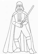 Vader Lightsaber Cartoon sketch template