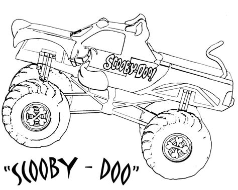 blue thunder printable monster truck coloring pages