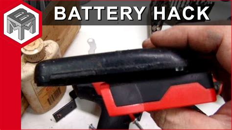 nicad   volt lithium ion battery adapter hack  milwaukee cordless tools youtube