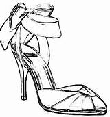 Coloring High Heel Bow Large sketch template