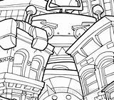 Destroyer Robot sketch template
