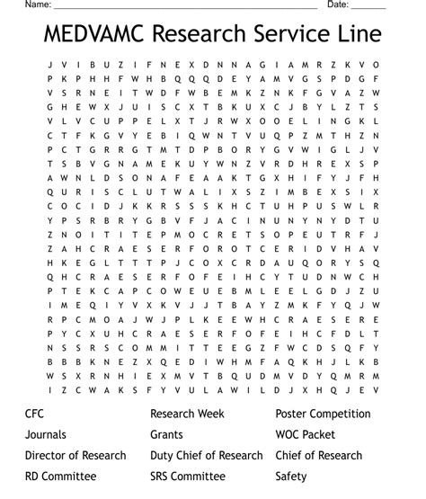 medvamc research service  word search wordmint