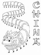 Coloring Chinese China Dragon Pages Kids Map Countries Print Printable Color Year Ancient Book Preschool Template Asian Animal School Oriental sketch template