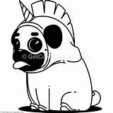 Pug Outline Getcoloringpages Colouring Clipartmag Pugs Puppies sketch template