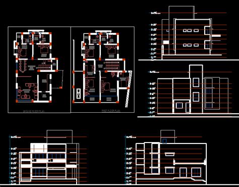 modern house design cad drawing     cad file   cad file  cadbull