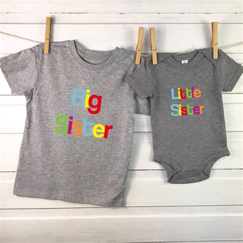 big brother lil bro big sis lil sis multicoloured set by