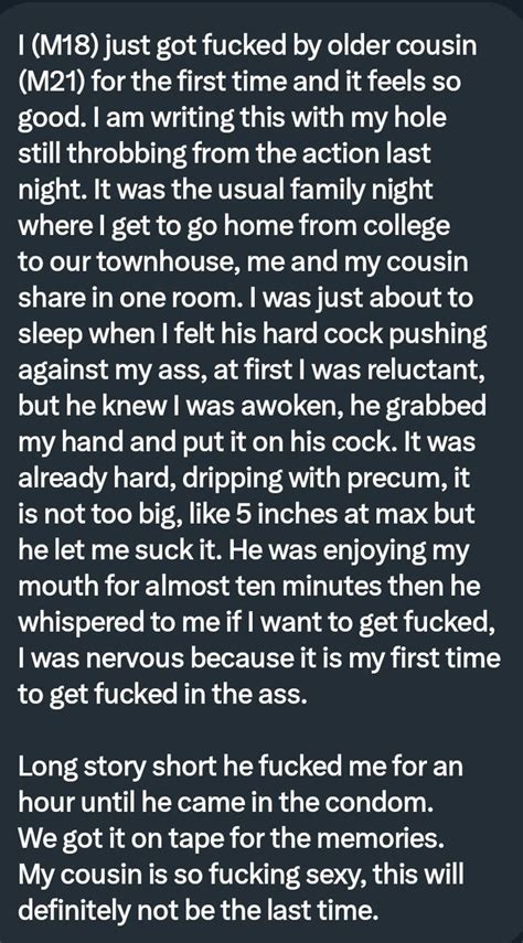 Pervconfession On Twitter He Got Fucked By His Cousin