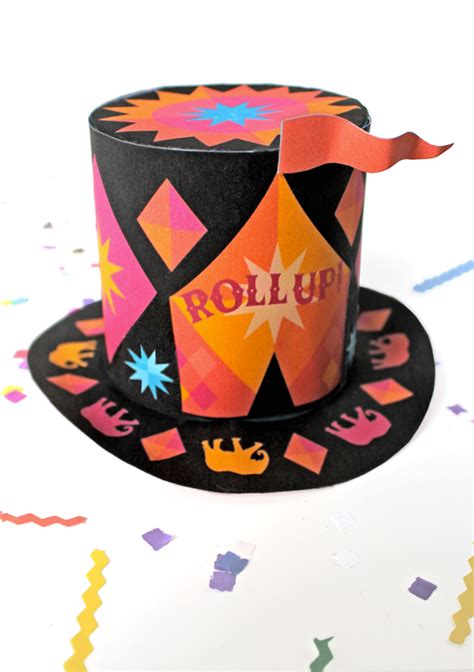 mini circus top hat printable pattern  crafty happythought