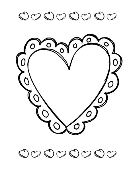 printable heart coloring pages printable templates