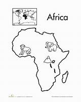 Continents Continent Coloring Worksheets Africa Geography Worksheet Kids Pages Color Activities Find America Preschool South Sheet Map Hidden Seven Games sketch template