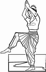 Indian Coloring Dance Pages India Printable sketch template