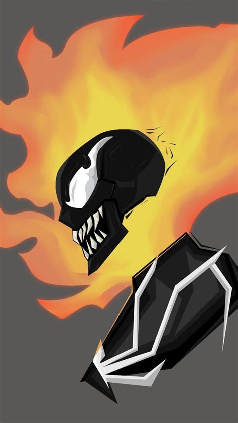 minimal venom ghost rider into the venomverse marvel 720x1280 wallpaper marvel ghost