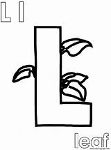 Coloring Alphabet Pages Leaf Printable sketch template