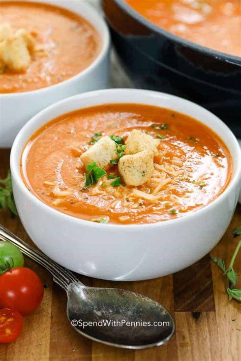 homemade tomato soup fresh tomatoes easy fast spend  pennies