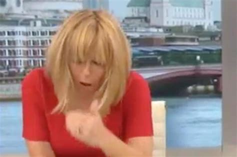 Good Morning Britain Presenters Kate Garraway Chokes On Sausage