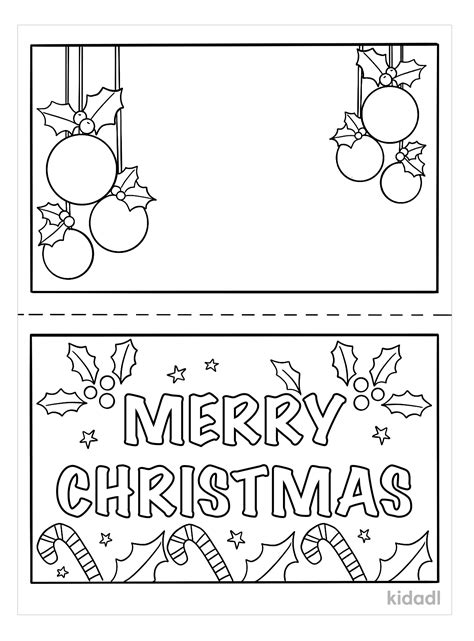 christmas cards coloring pages printable