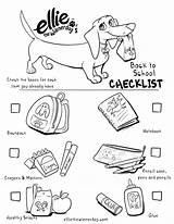 Coloring Pages Checklist School Back Door Open Ellie Check Opendoor Press Getcolorings sketch template
