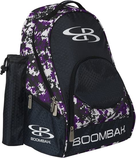 amazoncom boombah tyro baseball softball bat backpack      camo blackpurple