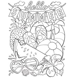 summer coloring pages stylish life  moms