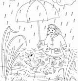 Rainy Coloring Pages Getcolorings sketch template