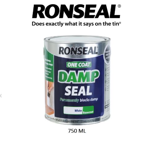 ronseal  coat damp seal white ml  sale  ebay