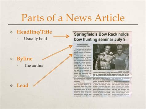 writing  improving  news articles powerpoint