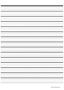dotted thirds lined paper   kates klassroom tpt