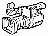 Camcorder Clipart Camera Clip Advertisement sketch template