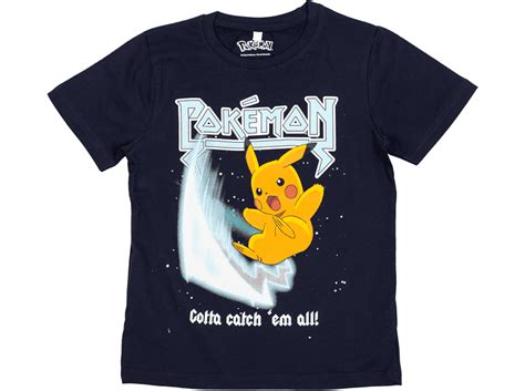pokémon t shirt pikachu gotta catch em all dunkelblau 116 cm