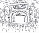 Stage Drawing Curtains Drawings Animation Paintingvalley Start sketch template