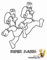 Coloring Mario Pages Bad Guys Super Bros Popular sketch template