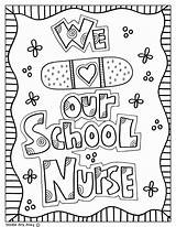 School Coloring Nurse Appreciation Nurses Pages Nursing Week Teacher Printables Principal Staff Board Mrs Castellano Doodles Classroomdoodles Principals Gifts Choose sketch template