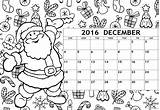 December Calendar Coloring Printable A4 Please Print Click Size sketch template