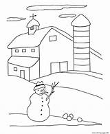 Coloring Winter Pages Snowy Barn Sheets Printable Activity Snowman Color Farm Yahoo Search sketch template