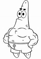 Patrick Coloring Pages Muscle Spongebob Starfish Star Drawing Nick Jr Printable Cartoons Drawings Kids Off Cartoon Letscolorit Print Library Clipart sketch template