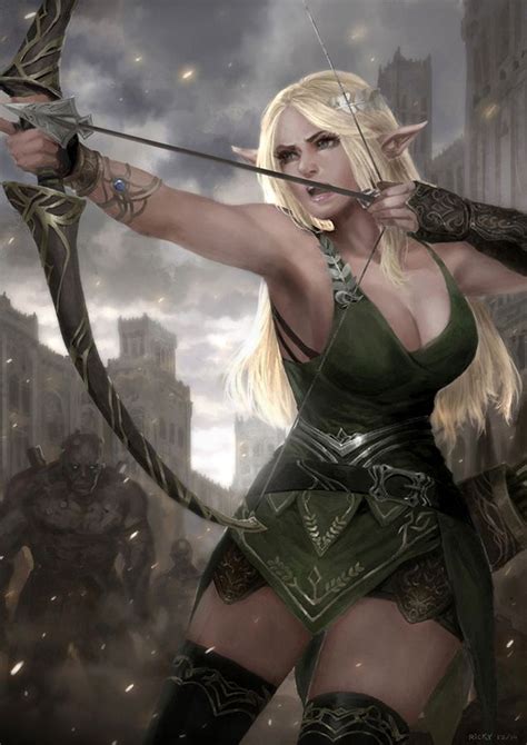 elf archer by on deviantart fantasy girl female elf fantasy women