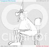 Lineart Dunce Moose Sitting Wearing Hat Chair Illustration Royalty Clipart Vector Cartoon Djart sketch template