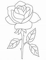 Rose Coloring Pages Flower Printable Colouring Bestcoloringpages sketch template