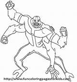 Coloring Ben Pages Arms Monster Four sketch template