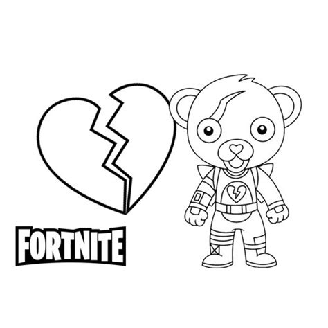 loving bear fortnite coloring page   coloring pages