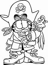 Garfield Coloring Pages Halloween Pirate Kids Colouring Print Printable Sheets Bird Cartoons Become Cartoon Results Popular sketch template