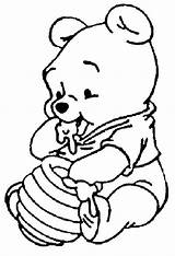 Winnie Pooh Pages Honey Coloring Disney Baby Choose Board Pot Clipart Cat sketch template