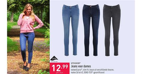 upfashion jeans voor dames aanbieding bij aldi aanbiedingenfoldersbe