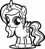Pony Coloring Cute Little Pages Cartoon sketch template
